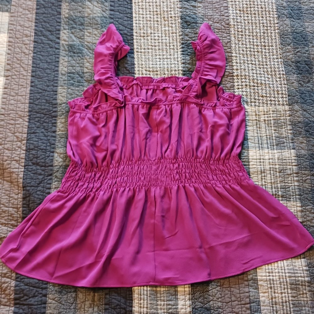 Lane Bryant Dressy Tank Top Magenta Size 20